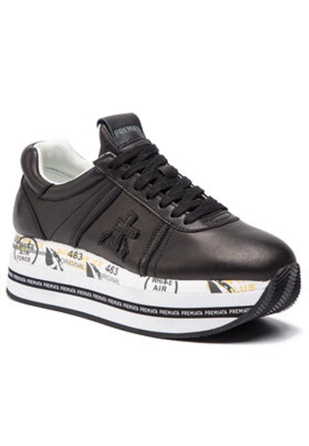 Premiata Sneakersy Beth 3873 Czarny. Kolor: czarny. Materiał: skóra