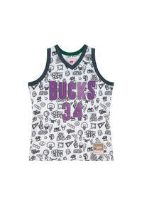 Mitchell & Ness - Jersey Milwaukee Bucks NBA Doodle Swingman 2000 Ray Allen. Kolor: biały. Materiał: jersey. Sport: koszykówka #1