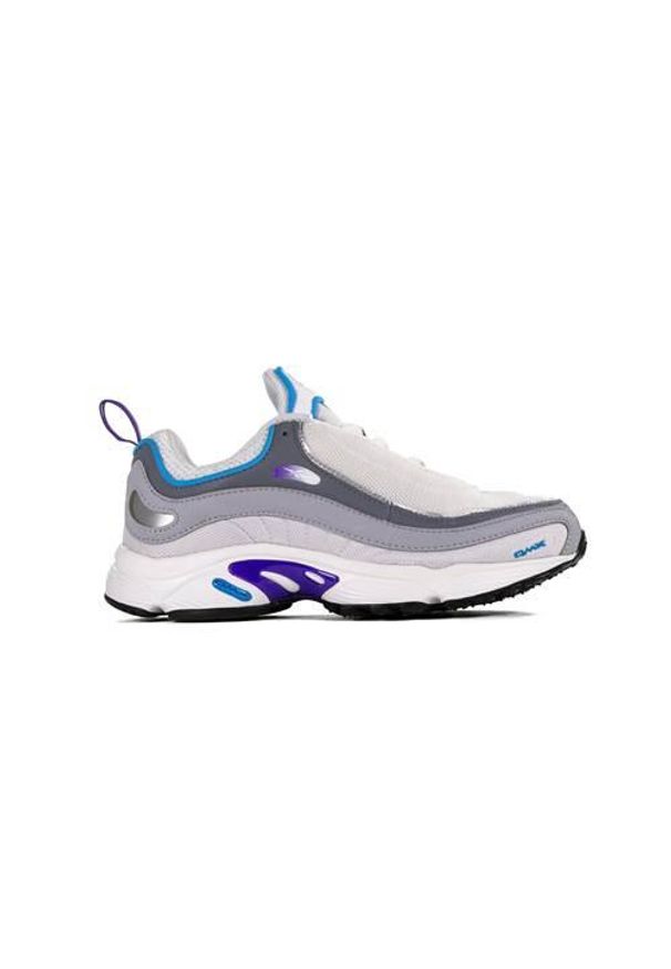 Buty do biegania damskie Reebok Daytona Dmx. Zapięcie: sznurówki. Kolor: biały, wielokolorowy. Materiał: syntetyk, tkanina, materiał. Szerokość cholewki: normalna. Sport: bieganie