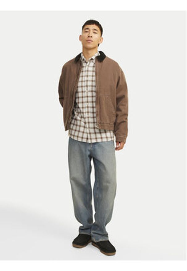 Jack & Jones Koszula Blubrook 12260710 Beżowy Comfort Fit. Kolor: beżowy. Materiał: bawełna