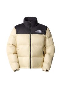 Kurtka The North Face 1996 Retro Nuptse 0A3C8D3X41 - beżowo-czarna. Kolor: czarny, beżowy, wielokolorowy. Materiał: materiał, puch, nylon. Styl: retro