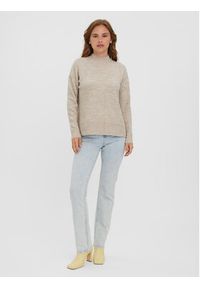 Vero Moda Sweter 10269229 Beżowy Regular Fit. Kolor: beżowy. Materiał: syntetyk #2
