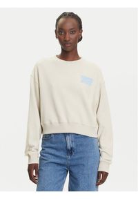 Tommy Jeans Bluza DW0DW21345 Beżowy Relaxed Fit. Kolor: beżowy. Materiał: bawełna