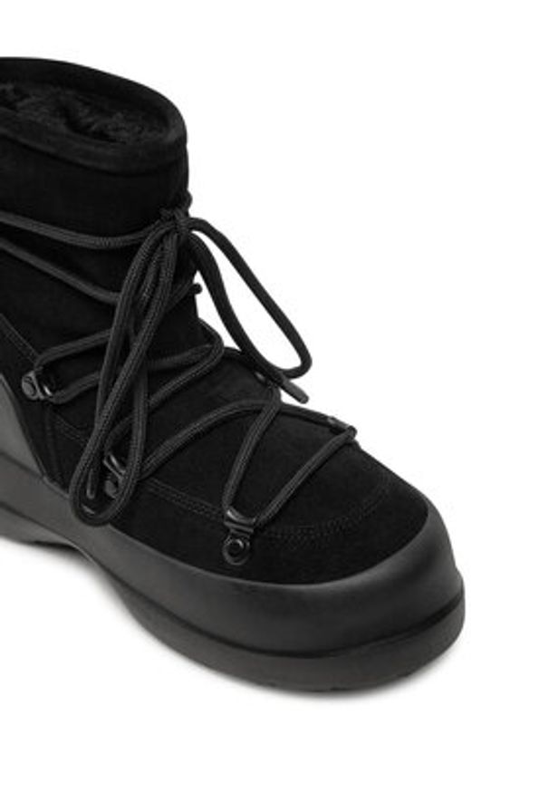 Moon Boot Śniegowce Luna Boot Suede 80D2480030 Czarny. Kolor: czarny. Materiał: zamsz, skóra