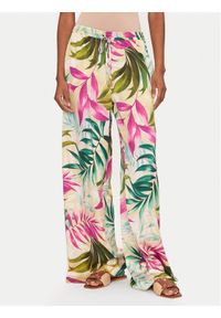Guess Spodnie palazzo W5GB11 WH9C2 Kolorowy Wide Leg. Materiał: syntetyk. Wzór: kolorowy