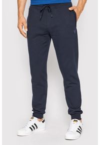 Guess - GUESS Granatowe męskie spodnie Aldwin, Rozmiar XL. Kolor: niebieski. Materiał: poliester, bawełna, materiał #1
