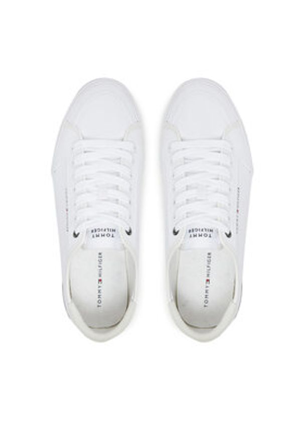 TOMMY HILFIGER - Tommy Hilfiger Tenisówki Core Corporate Vulc Canvas FM0FM05398 Biały. Kolor: biały. Materiał: materiał