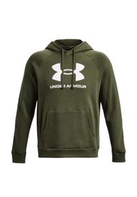 Under Armour - Męska Bluza Polarowa Z Logo. Kolor: zielony. Materiał: polar