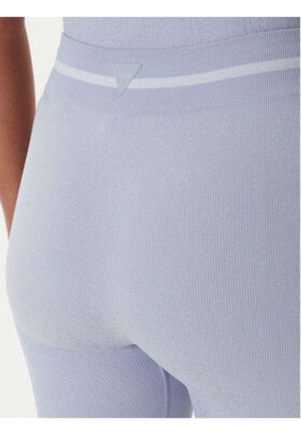 Guess Legginsy V6RB05 Z4692 Błękitny Slim Fit. Kolor: niebieski. Materiał: syntetyk