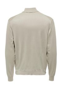 Only & Sons Golf 22020879 Beżowy Regular Fit. Typ kołnierza: golf. Kolor: beżowy. Materiał: wiskoza #5