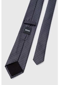 BOSS krawat jedwabny kolor granatowy. Kolor: niebieski. Materiał: jedwab #2