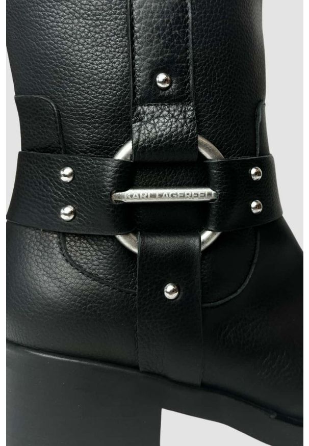 Karl Lagerfeld - KARL LAGERFELD Czarne botki Brooklyn. Kolor: czarny