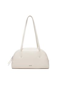 Calvin Klein Torebka Ck Glide Elongated Shoulder Bag K60K612819 Biały. Kolor: biały. Materiał: skórzane