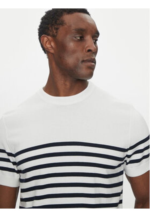 Hechter Paris Sweter 65016 151801 Granatowy Regular Fit. Kolor: niebieski. Materiał: bawełna