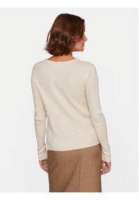 Vila Sweter Olina 14098889 Beżowy Regular Fit. Kolor: beżowy. Materiał: syntetyk #4