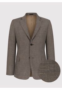 Brązowa marynarka męska premium P22SP-3X-019-A-S - Pako Lorente. Kolor: brązowy. Materiał: wełna, len. Wzór: gładki. Styl: klasyczny #8