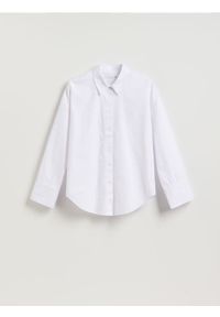 Reserved - Bawełniana koszula - biały. Kolor: biały. Materiał: bawełna