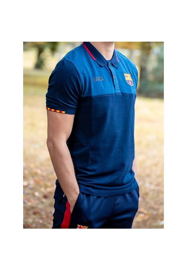 FC Barcelona - Koszulka męska Barça Catalan Collar. Kolor: niebieski. Sport: piłka nożna