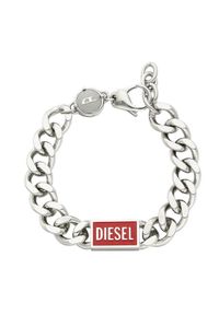 Diesel Bransoletka DX1371040 Srebrny. Materiał: srebrne. Kolor: srebrny