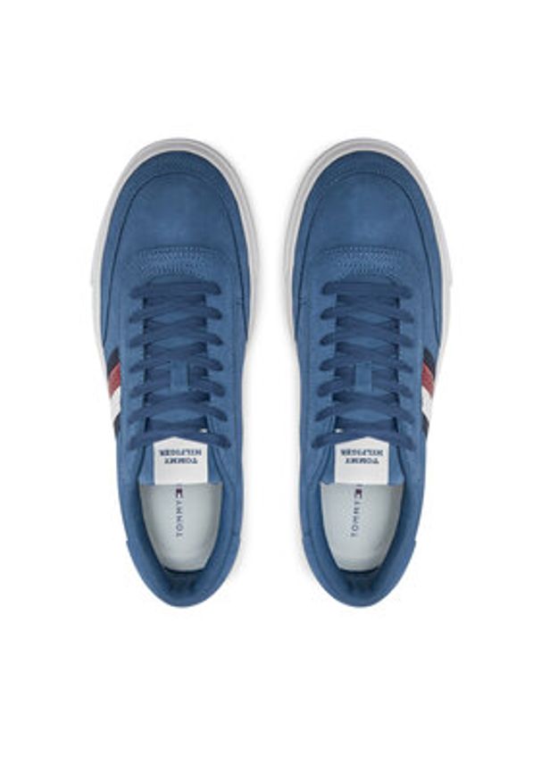 TOMMY HILFIGER - Tommy Hilfiger Sneakersy FM0FM05249 Granatowy. Kolor: niebieski. Materiał: zamsz, skóra
