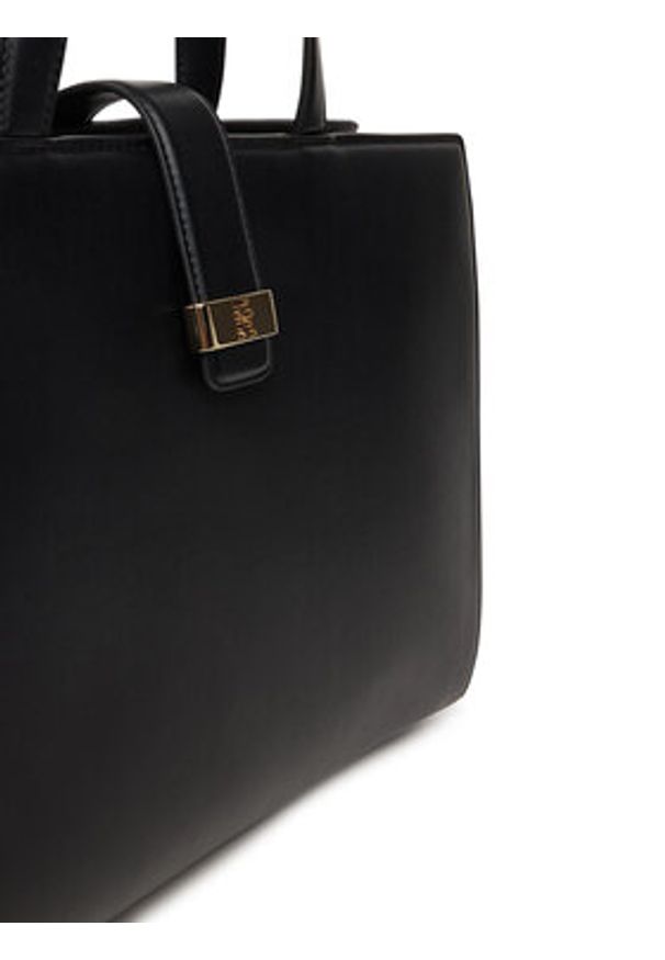 TOMMY HILFIGER - Tommy Hilfiger Torebka Th Heritage Satchel AW0AW18287 Czarny. Kolor: czarny. Materiał: skórzane