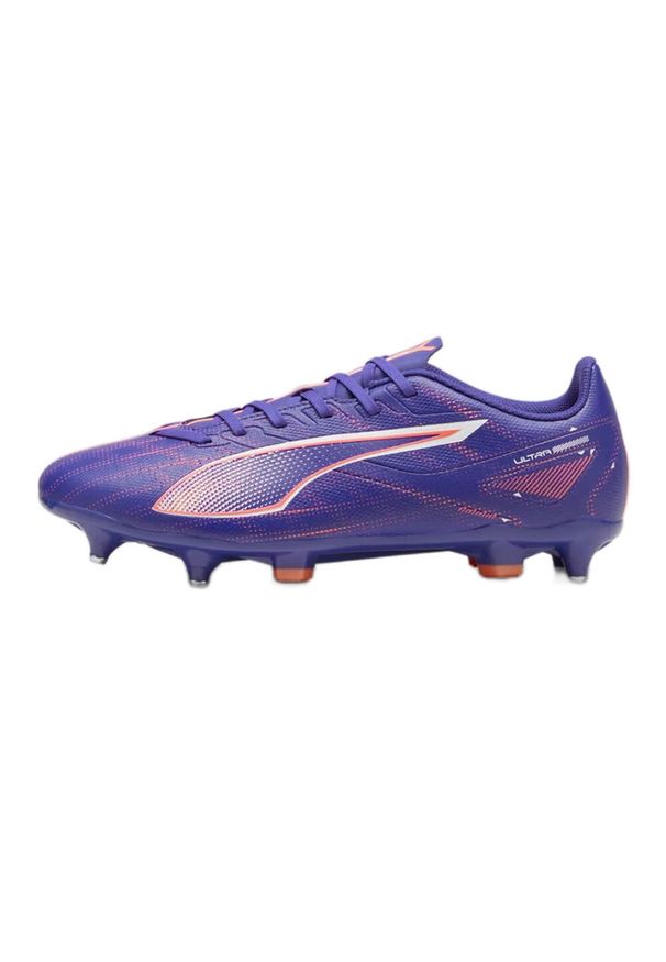 Buty piłkarskie Puma Ultra 5 Play MxSG. Zapięcie: sznurówki. Kolor: fioletowy. Materiał: tkanina, materiał, syntetyk. Szerokość cholewki: normalna. Sport: piłka nożna