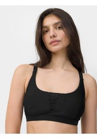 4f - 4F Góra od bikini z materiałów z recyklingu damska XS. Kolor: czarny. Materiał: materiał