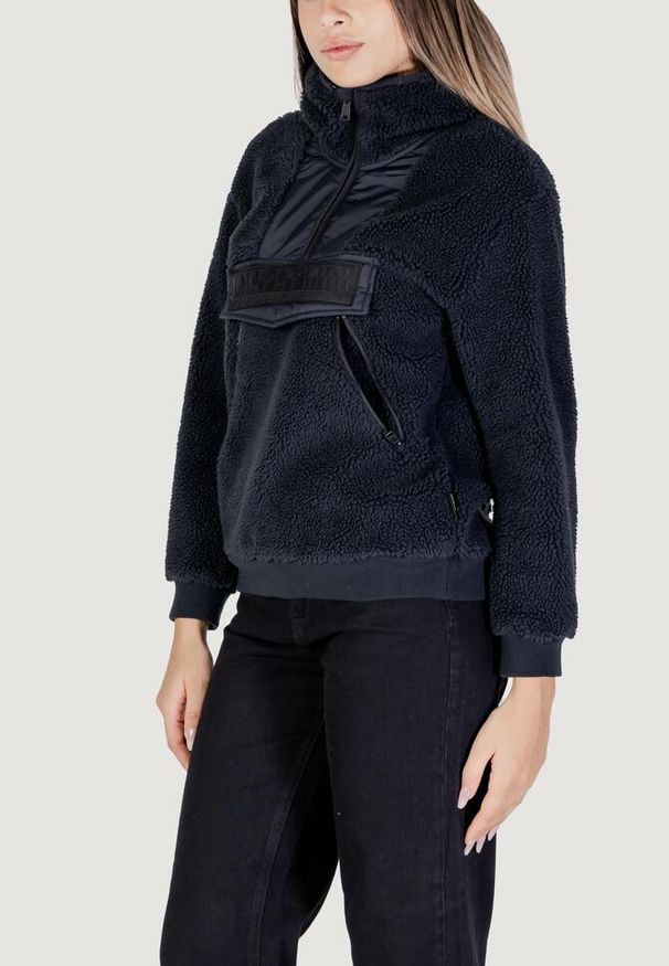 Damski polar Napapijri T-Seline HZH. Kolor: czarny. Materiał: polar