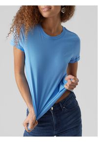 Vero Moda T-Shirt Paula 10243889 Niebieski Regular Fit. Kolor: niebieski. Materiał: bawełna #4