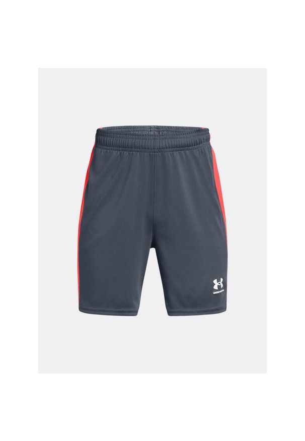 Spodenki piĹ‚karskie dziecięce Under Armour Challenger Knit. Kolor: szary. Styl: sportowy