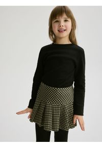 Reserved - Spódnico-szorty w kratę - beżowy. Kolor: beżowy. Materiał: tkanina, wiskoza #1