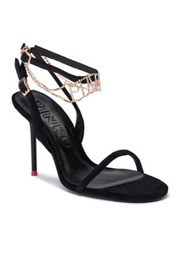 Pinko - PINKO Sandały Ives Sandalo Al 23-24 BLKS1 102031 A18X Czarny. Kolor: czarny. Materiał: materiał