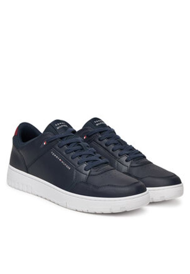 TOMMY HILFIGER - Tommy Hilfiger Sneakersy Basket Core Lite Lth Mix FM0FM05518 Granatowy. Kolor: niebieski. Materiał: skóra