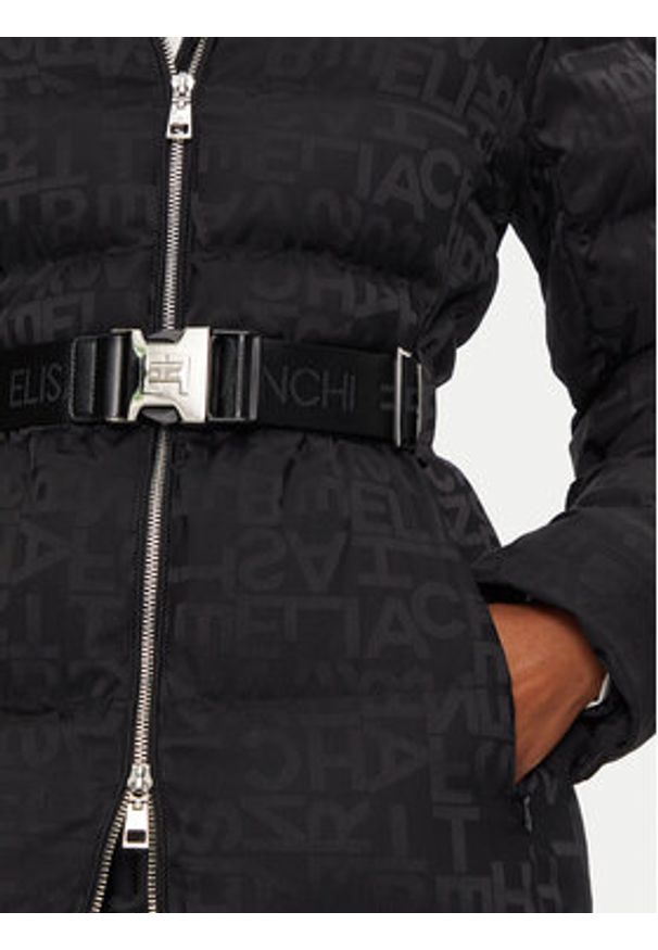 Elisabetta Franchi Kurtka zimowa PI-71D-46E2-V700 Czarny Regular Fit. Kolor: czarny. Materiał: syntetyk. Sezon: zima