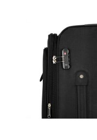 Wittchen - Średnia walizka miękka jednokolorowa czarna. Kolor: czarny. Materiał: poliester. Styl: elegancki #7