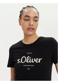 s.Oliver T-Shirt 2136463 Czarny Regular Fit. Kolor: czarny. Materiał: bawełna #5