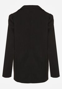 Renee - Czarna Marynarka Dwurzędowa o Kroju Oversize Clasora. Typ kołnierza: golf. Kolor: czarny. Materiał: poliester. Styl: klasyczny #5