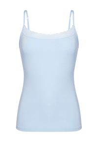 Triumph Top Feel Of Modal 10221654 Błękitny Slim Fit. Kolor: niebieski