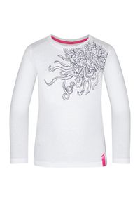 Lowa - Dziecięce T-shirt Bizel 116 - Miękka bawełna w kwiatowy nadruk. Kolor: wielokolorowy. Materiał: bawełna. Wzór: kwiaty, nadruk. Sport: bieganie