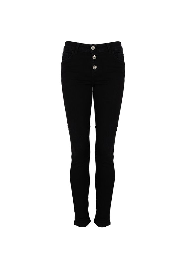 Liu Jo Jeansy "Monroe" | UF2054 D4614 | Kobieta | Czarny. Okazja: na co dzień. Stan: podwyższony. Kolor: czarny. Długość: długie. Styl: casual, elegancki