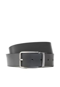 Trussardi Jeans - Trussardi Pasek Męski Belt H 3,5 Cm 71L00169 Granatowy. Kolor: niebieski. Materiał: skóra
