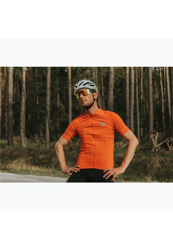 Koszulka rowerowa męska ATTABO Setvi. Kolor: pomarańczowy. Sport: kolarstwo