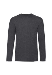 FRUIT OF THE LOOM - Koszulka Z Długim Rękawem Dla Dorosłych Unisex Valueweight Polycotton. Kolor: szary. Długość rękawa: długi rękaw. Długość: długie
