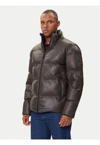 JOOP! Kurtka skórzana 17 Loman 80000852 Brązowy Regular Fit. Kolor: brązowy. Materiał: skóra