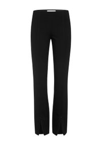 IVY & OAK - Ivy & Oak Spodnie damskie kolor czarny proste high waist. Okazja: na co dzień. Stan: podwyższony. Kolor: czarny. Materiał: materiał. Styl: casual #4