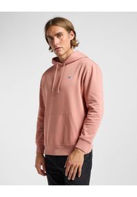 Lee - LEE MĘSKA BLUZA Z KAPTUREM LEE PLAIN HOODIE SEPIA 112363883. Typ kołnierza: kaptur. Kolor: brązowy #5
