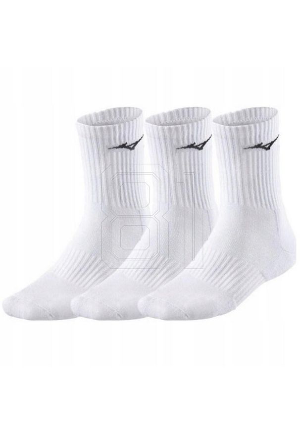 Mizuno - Skarpety Treningowe Unisex Dla Dorosłych Do Połowy Łydki (zestaw 3 Sztuk). Kolor: biały. Sport: turystyka piesza