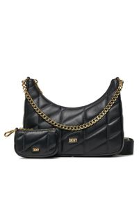 DKNY Torebka Betty R34EBB22 Czarny. Kolor: czarny. Materiał: skórzane