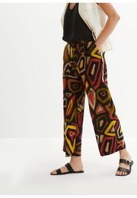 bonprix - Spodnie culotte z lejącej wiskozy. Kolor: czerwony. Materiał: wiskoza. Sezon: lato #1