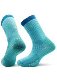 TEKO - Skarpety sportowe z wełny Merino Teko ecoHIKE Medium Full Cushion 3.0. Kolor: zielony, niebieski. Materiał: wełna. Sport: turystyka piesza